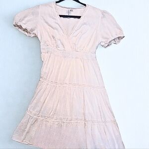 LAST CHANCE! Grace and Karma White Short Sleeved Mini Dress Size Small